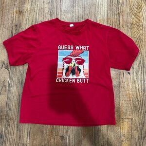 Kids Chicken Graphic Print Funny Short Sleeve Crew Neck T-Shirt